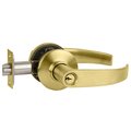 Schlage Grade 2 Tubular Lock, Storeroom Function, Key in Lever Cylinder, Neptune Lever, Satin Brass Finish,  S80PD NEP 606